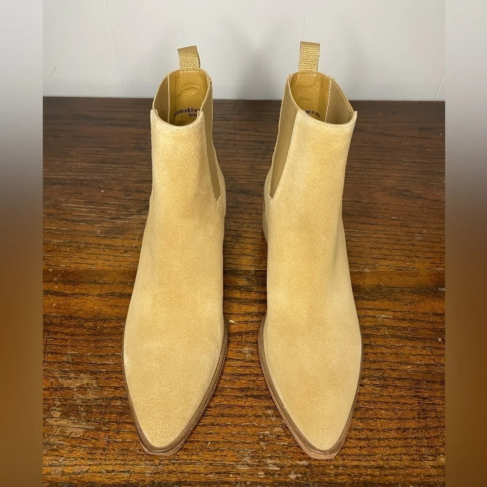 Chinese Laundry Filip Bootie Beige 2” Block Heel Boots